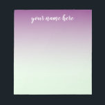 Blue and Paars Ombre Personalized Notitieblok<br><div class="desc">Blue and Paars Ombre Personalized Notitieblok</div>