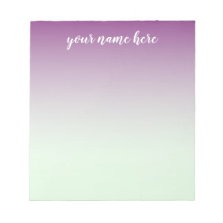 Blue and Paars Ombre Personalized Notitieblok
