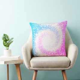 Blue and Paars Tie Dye Hippy Swirl Kussen