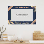 Blue and Pastel Family Reunion foto lijst Poster (Keuken)