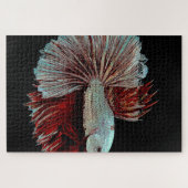 Blue and Pink Betta Splendens, SiameseFightingFish Legpuzzel (Horizontaal)