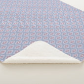 Blue and Pink Boho Sherpa Blanket Deken (3/4)