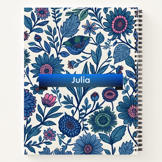 Blue and Pink Delight Notitieboek (Achterkant)