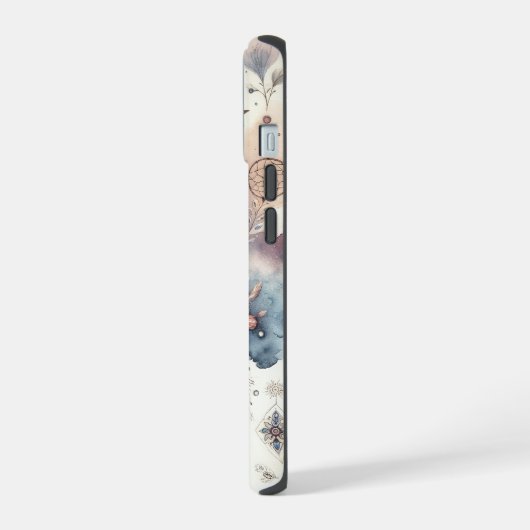 Blue and Pink Dream Catcher iPhone 15 Case (Linkerkant)
