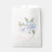 Blue and Pink Grandmillennial Floral Sweet 16 Bedankzakje (Voorkant)