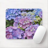 Blue and Pink Hydrangea Flower Art Mouse Pad Muismat (Met muis)