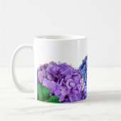 Blue and Pink Hydrangea Flowers, gepersonaliseerd Koffiemok (Links)