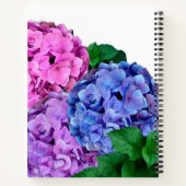 Blue and Pink Hydrangea Flowers, gepersonaliseerd Notitieboek (Achterkant)
