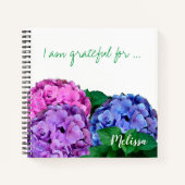Blue and Pink Hydrangea Flowers, gepersonaliseerd Notitieboek (Voorkant)