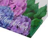 Blue and Pink Hydrangea Flowers, gepersonaliseerd Snijplank (Hoek)