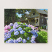 Blue and Pink Hydrangeas - Martha's Vineyard Jigsa Legpuzzel (Horizontaal)