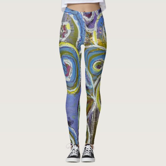 Blue and Purple by Lydia's Art Sangria Leggings (Voorkant)