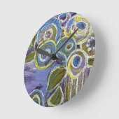 Blue and Purple by Lydia's Art Sangria Ronde Klok (Hoek)