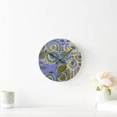 Blue and Purple by Lydia's Art Sangria Ronde Klok (Huis)