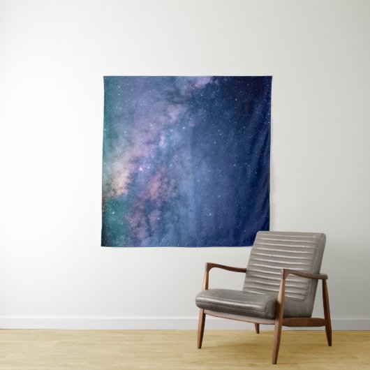 Blue and purple galaxy digital wandkleed (In Situ (horizontaal))