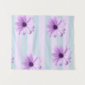 blue and purple striped daisy pattern wandkleed (Voorkant (horizontaal))