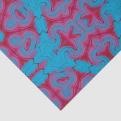 Blue and Red Boho Tissuepapier (Detail)