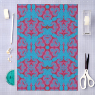 Blue and Red Boho Tissuepapier