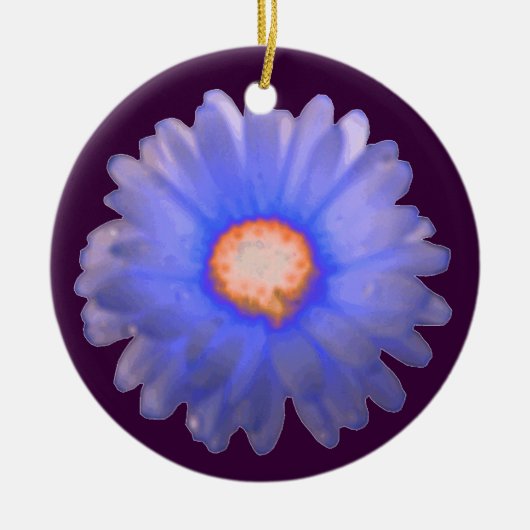 Blue and Red Marigold Custom Birthday Pendant Keramisch Ornament (Voorkant)