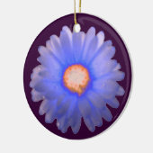 Blue and Red Marigold Custom Birthday Pendant Keramisch Ornament (Links)
