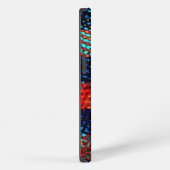 Blue and red plaid, dirty or stained fake iPhone hoesje (Rechterkant)