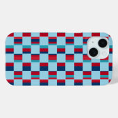 blue and red square pattern Case-Mate iPhone case (Achterkant (horizontaal))