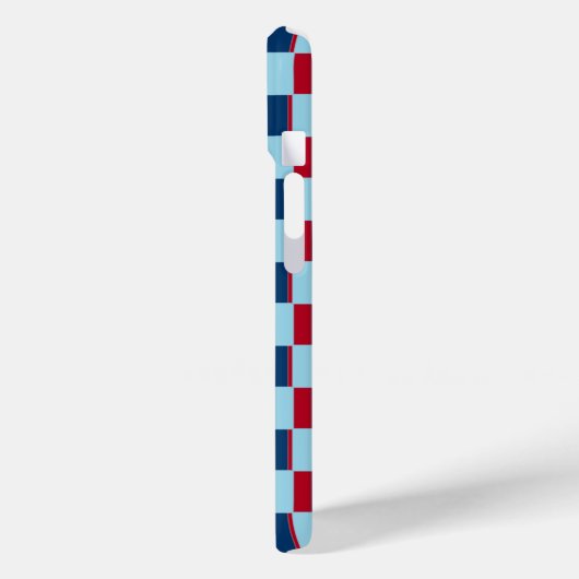 blue and red square pattern Case-Mate iPhone case (Achterkant / Links)