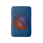 Blue and Red Yin Yang Bath Mat (Voorkant Verticaal)