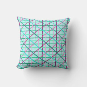 Blue and Roos Checkered Pattern Kussen