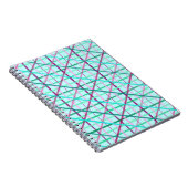 Blue and Roos Checkered Pattern Notitieboek (Rechterzijde)