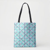 Blue and Roos Checkered Pattern Tote Bag (Voorkant)