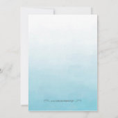 Blue and Silver Birthday Invitation Kaart (Achterkant)