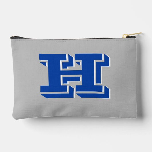 Blue and Silver College Block Font Initial Etui (Achterkant)