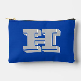 Blue and Silver College Block Font Initial Etui