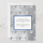 Blue and Silver Graduation Kaart (Achterkant)