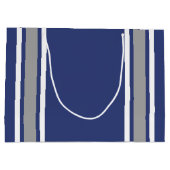 Blue and Silver Sports Jersey Custom Name Number Groot Cadeauzakje (Achterkant)