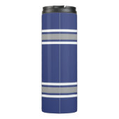 Blue and Silver Sports Jersey Custom Name Number Thermosbeker (Achterkant)