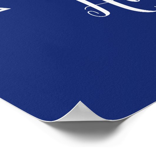 Blue and Silver String Lights Happy Hanukkah Poster (Hoek)