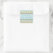 Blue and Tan Argyle Name Book Bord Sticker (Tas)
