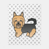Blue and Tan Australian Terrier Cute Dog Fleece Deken (Voorkant)