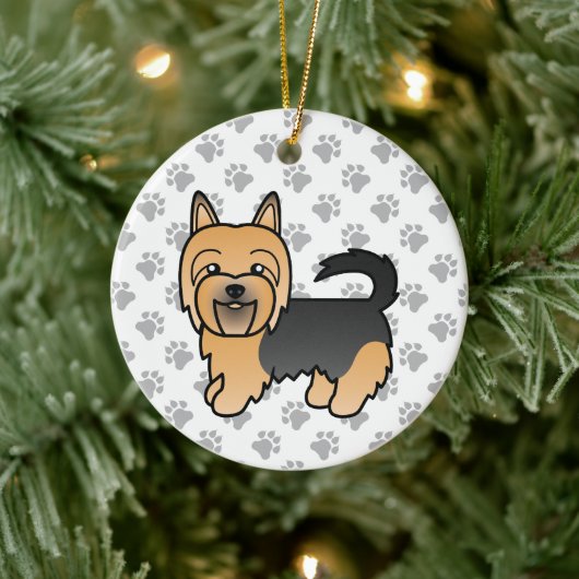 Blue and Tan Australian Terrier Cute Dog Keramisch Ornament (Boom)