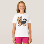 Blue and Tan Australian Terrier Cute Dog T-shirt (Voorkant volledig)