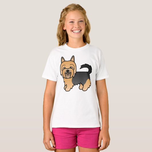 Blue and Tan Australian Terrier Cute Dog T-shirt (Voorkant volledig)