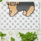 Blue and Tan Australian Terrier Cute Dog Theedoek (Gevouwen)