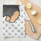 Blue and Tan Australian Terrier Cute Dog Theedoek (Quarter Fold)