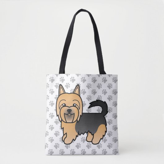 Blue and Tan Australian Terrier Cute Dog Tote Bag (Voorkant)