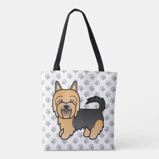 Blue and Tan Australian Terrier Cute Dog Tote Bag (Achterkant)