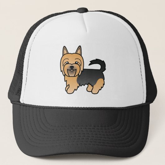 Blue and Tan Australian Terrier Schattigee illustr Trucker Pet (Voorkant)