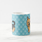 Blue and Tan Cartoon Australische Terriër Koffiemok (Center)