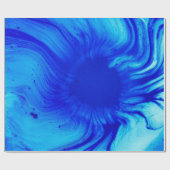 Blue and teal abstract painting cadeaupapier (Vlak)